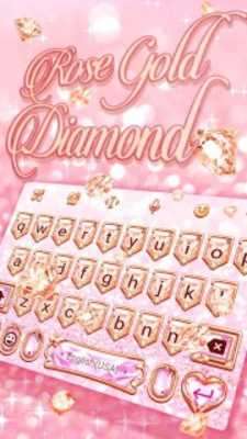 Play Luxury Rose Gold Diamond Keyboard Theme 
