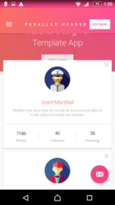Play Matta - Material Design Android UI Template App 