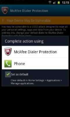 Play McAfee Dialer Protection Play McAfee Dialer Protection