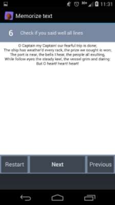 Play Memorize text 