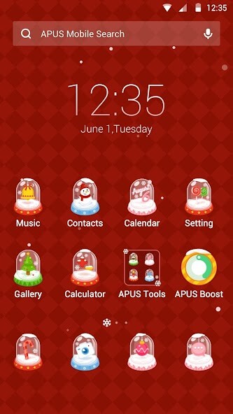Play APK Merry Christmas Cute Snowman -- APUS theme  and enjoy Merry Christmas Cute Snowman -- APUS theme with UptoPlay com.apusapps.theme.i_christmas_dream_1ce872a821