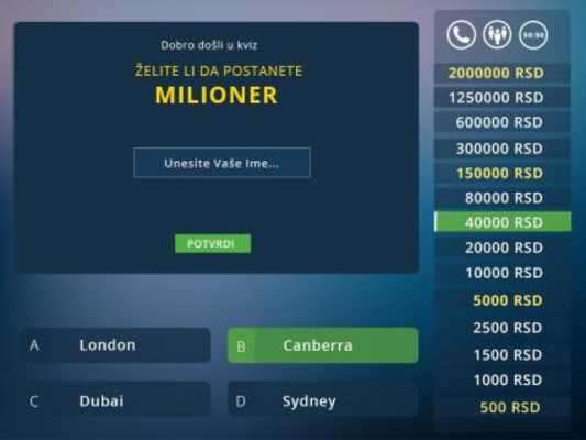Play Milioner Kviz Srbija 