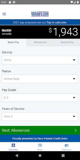 Play APK Military Pay by Military.com  and enjoy Military Pay by Military.com with UptoPlay com.military.militarypay