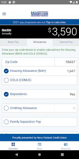 Play APK Military Pay by Military.com  and enjoy Military Pay by Military.com with UptoPlay com.military.militarypay