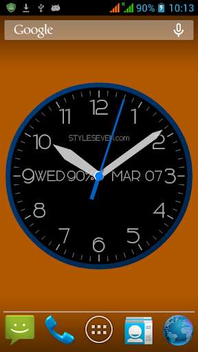 Play APK Modern Analog Clock-7  and enjoy Modern Analog Clock-7 with UptoPlay com.style7.modernclockforandroid_7
