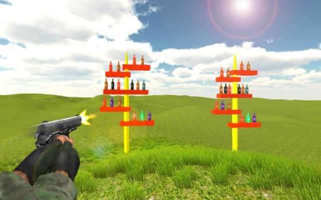 Play Modern bottle shooting Smash hero 3d game Play Modern bottle shooting Smash hero 3d game