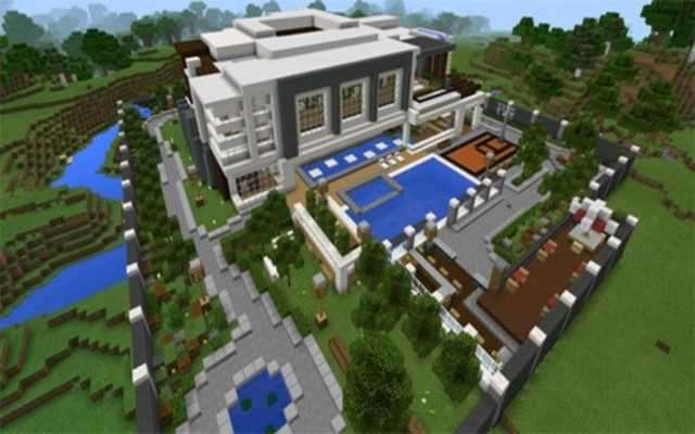 Modern Mansion Mods For Minecraft online game with UptoPlay