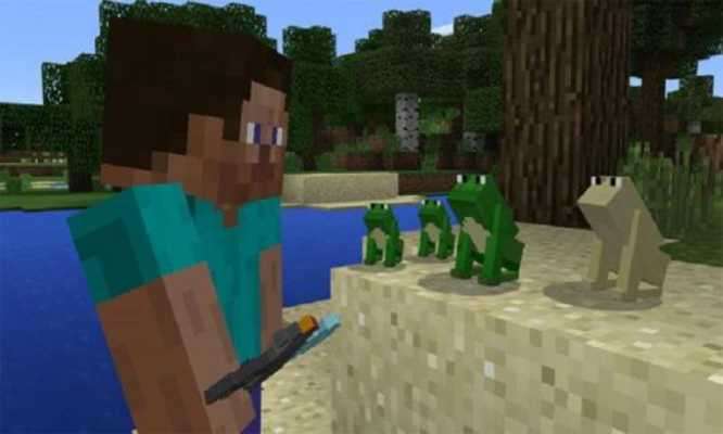 Play Mod mine frogs for MCPE 