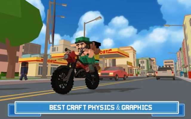 Play Moto Rider 3D: Blocky City 17 