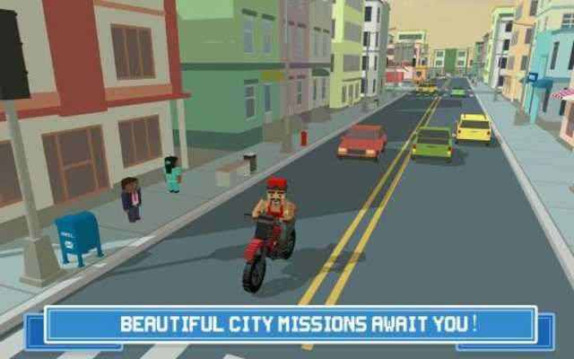 Play Moto Rider 3D: Blocky City 17 