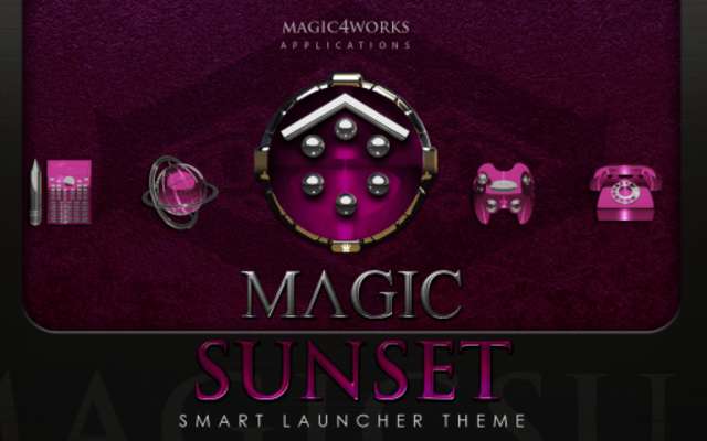 Play M Sunset Smart Launcher theme 