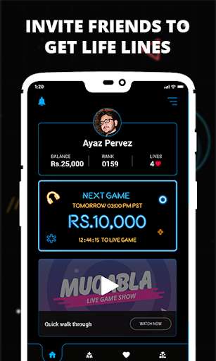 Play APK Muqabla -Free Online Live Quiz Game Show  and enjoy Muqabla -Free Online Live Quiz Game Show with UptoPlay com.es.triv