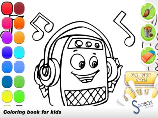 Play music box coloring book 