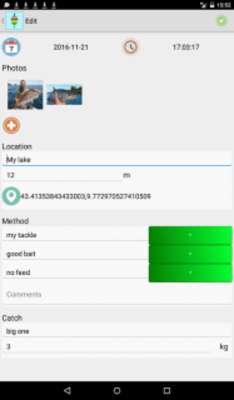 Play My fishing diary 