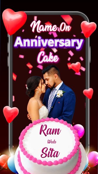 Play Name On Anniversary Cake 