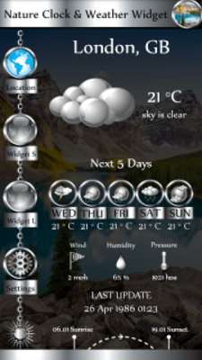Play Nature Clock & Weather Widget 