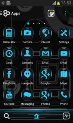 Play Neon Blue Tech Go Theme 