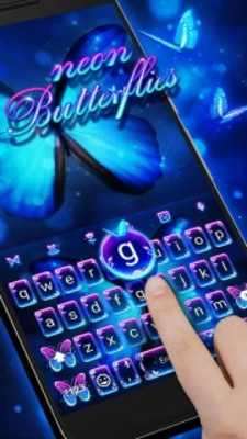 Play Neon Butterflies Keyboard Theme 