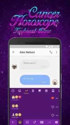 Play Neon Cancer Horoscope Emoji Keyboard Theme 