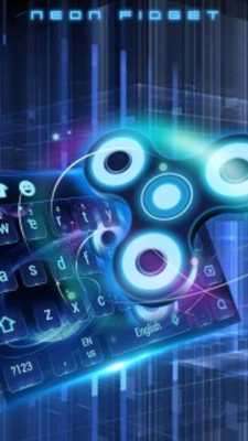 Play Neon fidget spinner 3D cool keyboard 