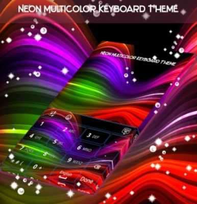 Play Neon Multicolor Keyboard Theme 