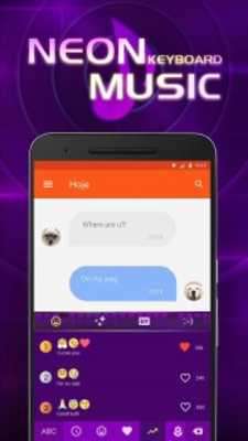Play Neon Music Keyboard Theme for Snapchat 