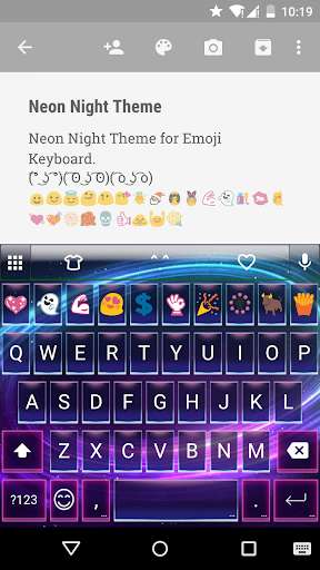 Play APK Neon Night Emoji Keyboard Skin  and enjoy Neon Night Emoji Keyboard Skin with UptoPlay com.kkkeyboard.emoji.keyboard.theme.NeonNight