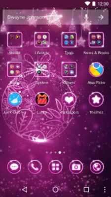 Play Neon Purple Flower Theme 