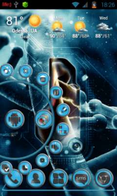 Play Next Launcher Bio Holo Theme 