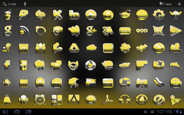 Play Next Launcher Theme Yellow G 