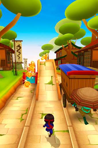Ninja Kid Run Free - Fun Games online game with UptoPlay