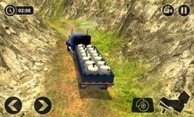 Play Off Road Cargo Trailer Truck Driver: Hill Driving 