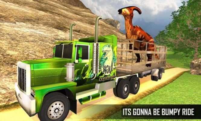 Play OffRoad Dinosaur Truck Transporter Driver 