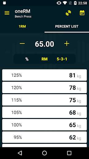 Play APK oneRM - 1 Rep Max Calculator  and enjoy oneRM - 1 Rep Max Calculator with UptoPlay at.aj.one_rep_max_1rm_calculator