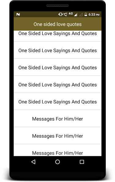 Play APK One Sided Love Quotes  and enjoy One Sided Love Quotes with UptoPlay com.nerdpig.OneSidedLoveQuotes
