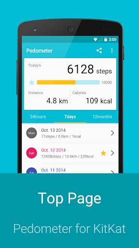 Play APK Pedometer for KitKat  and enjoy Pedometer for KitKat with UptoPlay jp.keita.nakamura.pedometer