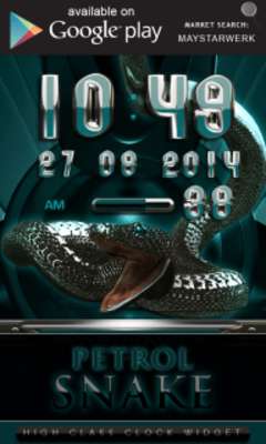 Play petrol snake clock widget 