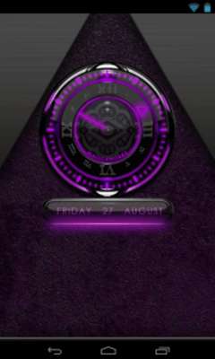 Play P Glow Analog Clock Widget 