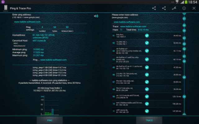 Play Ping and Trace Pro 