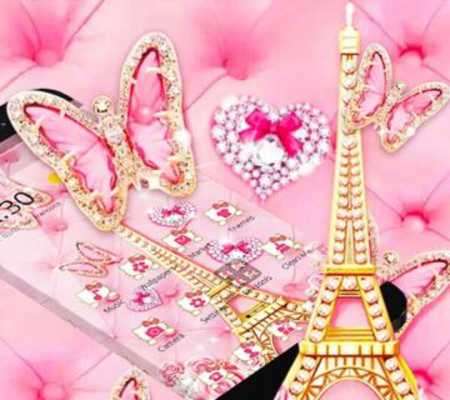 Play Pink Butterfly Eiffel Kitty Theme 