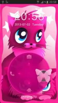 Play Pink cats theme 4 GO Locker 