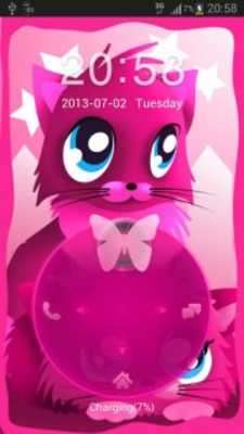 Play Pink cats theme 4 GO Locker 