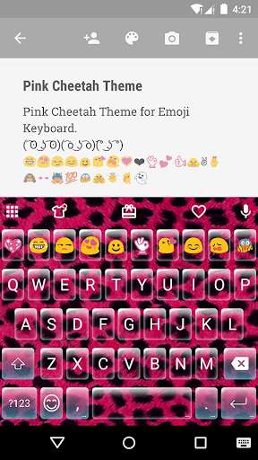 Play APK Pink Cheetah Emoji Keyboard  and enjoy Pink Cheetah Emoji Keyboard with UptoPlay emoji.keyboard.emoticonkeyboard