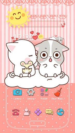 Play APK Pink Cute Kitty Lover Theme  and enjoy Pink Cute Kitty Lover Theme with UptoPlay com.launcher.theme.t211812290