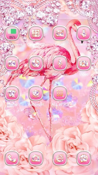 Play APK Pink Diamond Flamingo APUS Launcher theme  and enjoy Pink Diamond Flamingo APUS Launcher theme with UptoPlay com.apusapps.theme.i_bling_dream_flamingo_23af9787a8