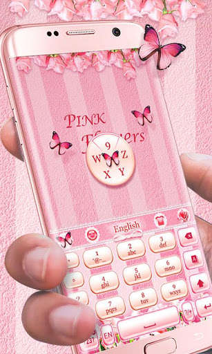 Play APK Pink Flowers GO Keyboard Theme  and enjoy Pink Flowers GO Keyboard Theme with UptoPlay com.jb.emoji.gokeyboard