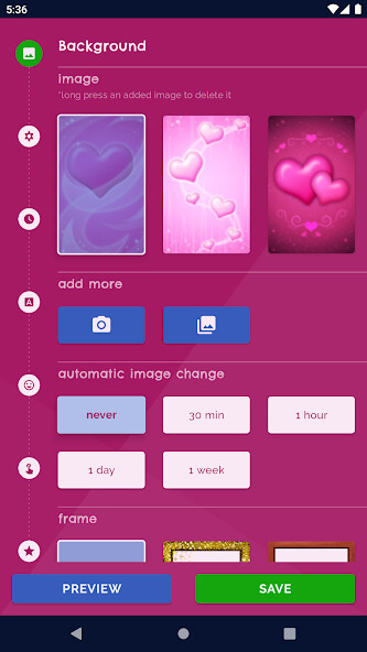 Play Pink Hearts Live Wallpaper 