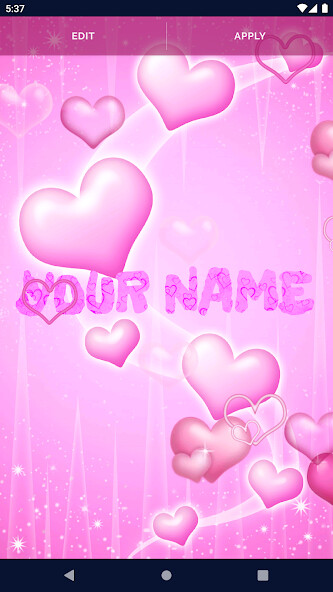 Play Pink Hearts Live Wallpaper 