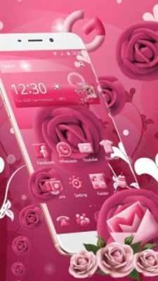 Play Pink Rose Mobile Theme 