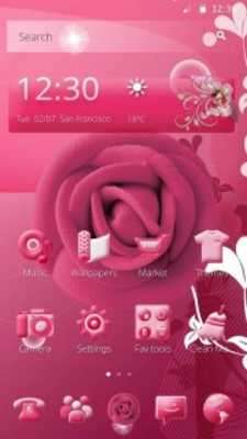 Play Pink Rose Mobile Theme 